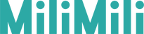 MiliMili Logo in teal blue. 