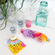 Load image into Gallery viewer, MiliMili Power Nap Eye mask and matching travel bag, in Modern Rainbow print, designed in collaboration with Pronoun by Jesse Tyler Ferguson