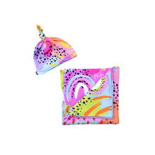 Load image into Gallery viewer, MiliMili Modern Rainbow Swaddle Set designed in collaboration with Pronoun by Jesse Tyler Ferguson