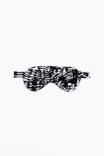 Load image into Gallery viewer, Power nap eye mask, shown in Kilauea (black and white) print