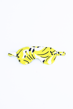 Load image into Gallery viewer, Power nap eye mask, shown in Kona Banana (yellow banana) print