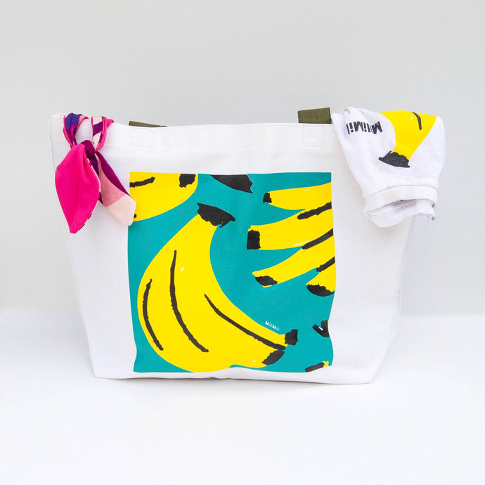 oversized banana print tote bag from milimilil