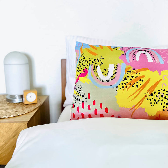 MiliMili x Pronoun by Jesse Tyler Ferguson Modern Rainbow Standard Pillowcase, bamboo pillowcase, best pillowcase