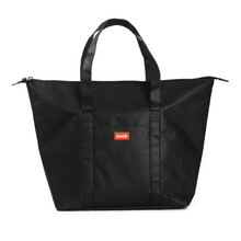 Load image into Gallery viewer, the largest zipper closed beach tote from Trash bags on MiliMili in black