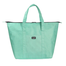 Load image into Gallery viewer, the largest zipper closed beach tote from Trash bags on MiliMili in minty sea glass