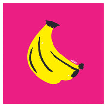 Load image into Gallery viewer, MiliMili Pink Banana Print, unframed art for nursery decor
