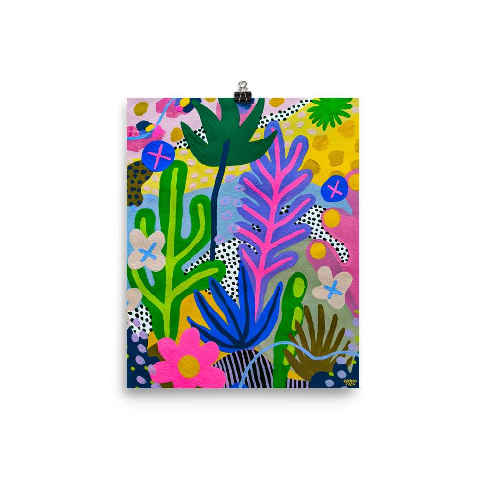vivid underwater art print with florals and plantlife by ponnopozz - milimili