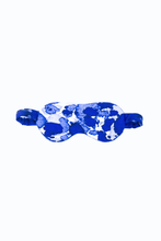 Load image into Gallery viewer, milimili eye mask in playa blue - tie dye style print