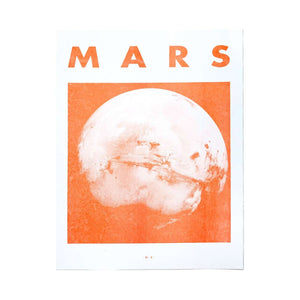orange retro mars print by next chapter studio on milimili