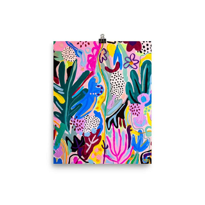colorful tropical art print 